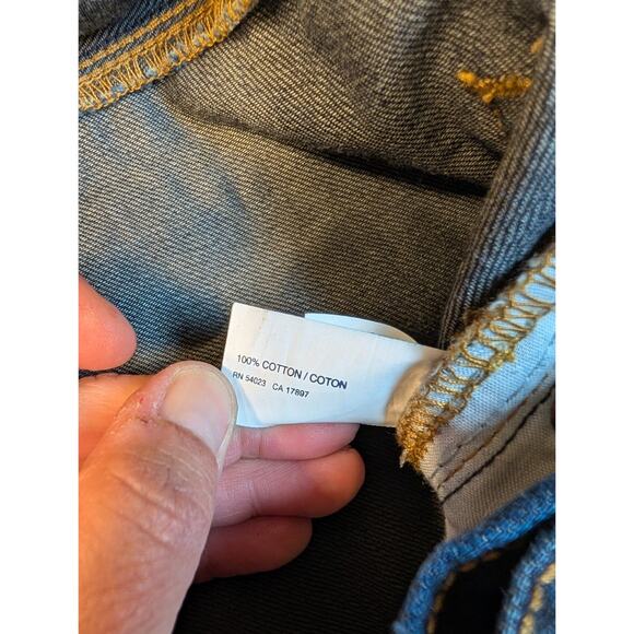 Gap 1969 Jeans Mens 36X32 Blue Dark Wash Cotton Premium Straight Fit Denim - Picture 7 of 9